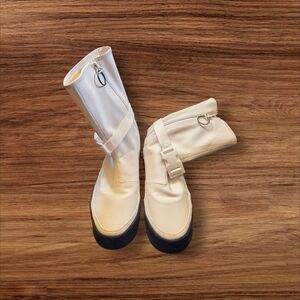 Nike Air Force 1 AF1 White and Black Women's Rain Boots Size 6